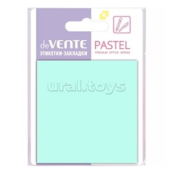 Самоклеящиеся этикетки-закладки "Pastel" пластиковые прозрачные, 76x76 мм, изумрудные