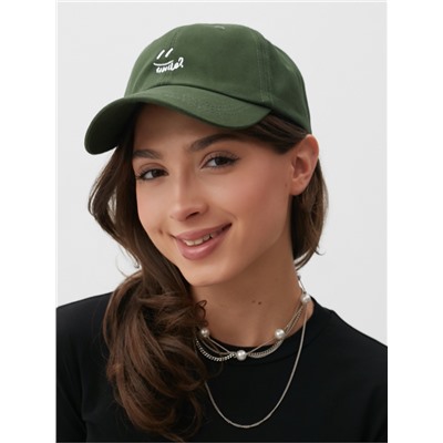 Кепка MINAKU Smile, зелёная, размер 54-56