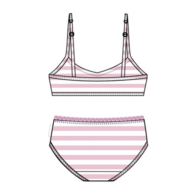 Комплект трикотажный для девочек: топ, трусы