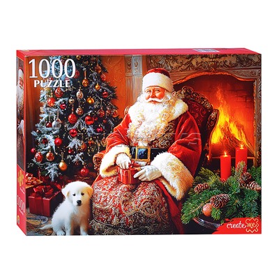 Пазлы 1000 "Вечер у камина"