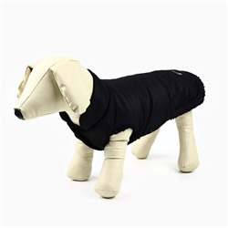 Куртка зимняя для собак «Тёплая зима», чёрная, размер S, одежда