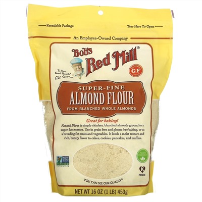 Bob's Red Mill, миндальная мука очень мелкого помола, 453 г (16 унций)
