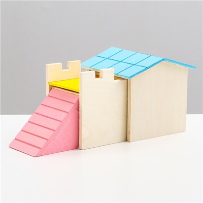 Дом для грызунов с лесенкой, дерево 24.2×10×10 см
