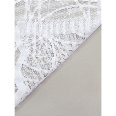 Тюль на кухню без шторной ленты, размер 165×170 см, цвет белый, 100% полиэстер