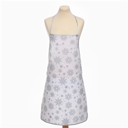 Фартук Доляна Снежинки серебро 70×80 см, 100% п/э