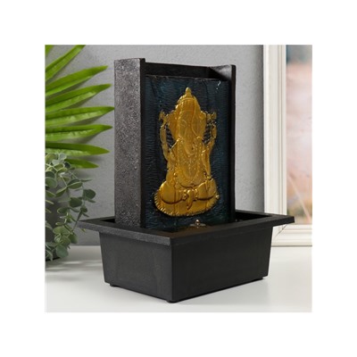 Фонтан настольный с подсветкой «Портрет сидящего Ганеша», от сети, 21×17×27 см