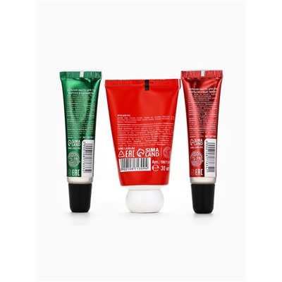 Новогодний подарочный набор косметики: крем для рук, бальзам для губ 2 шт., URAL LAB