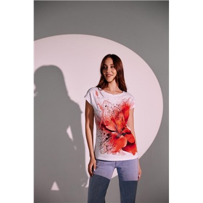 Футболка женская 7030/1 (Цветок)