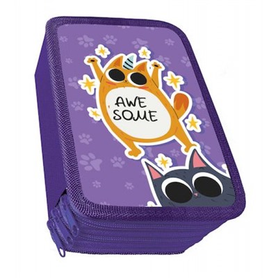 Пенал 6-ти ств. 190х105 мм ПО-110 "ПОТРЯСАЮЩИЙ/AWESOME" большой Пчелка