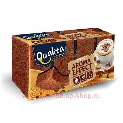 QUALITA Губки кухонные Aroma Effect 4 шт