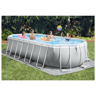 Бассейн каркасный INTEX Prism Frame 26798NP, 610×305×122 см, фильтр-насос, лестница, тент, подстилка