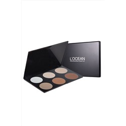 L’ocean Профессиональная палетка пудры 6 оттенков / Hole Cake Powder, 10 г x 6 KRISTALLER, 1110046