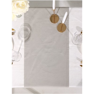 Дорожка на стол Этель Kitchen 40×146 см, светло-серая, 100% хлопок, саржа 250 г/м²