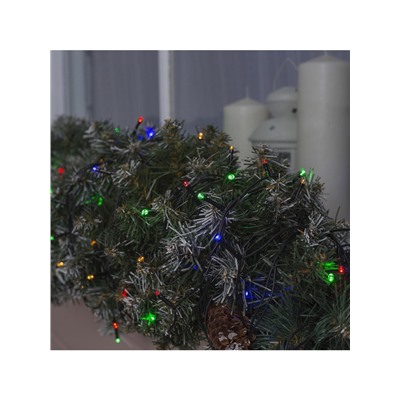 Гирлянда «Нить» 20 м, IP44, тёмная нить, 200 LED, свечение мульти, 8 режимов, 220 В