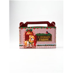 Подарочный набор новогодний «Волшебного года»: горячий шоколад 125 г ( 5 шт. × 25 г)., маршмеллоу 50 г, печенье с предсказаниями 4 шт.