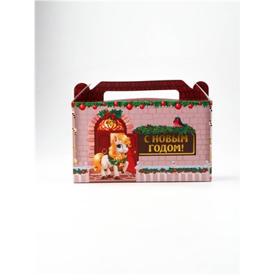 Подарочный набор новогодний «Волшебного года»: горячий шоколад 125 г ( 5 шт. × 25 г)., маршмеллоу 50 г, печенье с предсказаниями 4 шт.