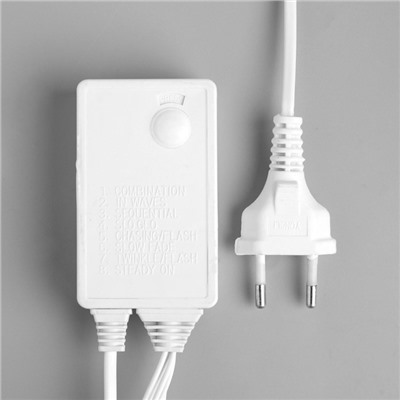 УЦЕНКА Гирлянда «Водопад» 2×1.5 м, IP44, УМС, белая нить, 400 LED, 220 В, 8 режимов, свечение белое