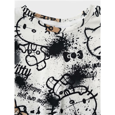 Комплект трикотажный для девочек: фуфайка (футболка), топ, шорты