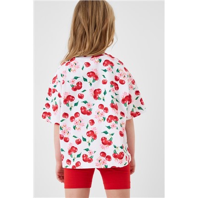 Комплект трикотажный для девочек: брюки (легинсы укороченные), фуфайка (футболка) PLAYTODAY, 1242815