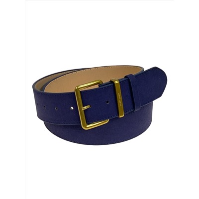Ремень женский из искусственной замши, цвет синий