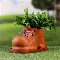 Декоративное кашпо «Башмак», 17×10×10 см, керамическое