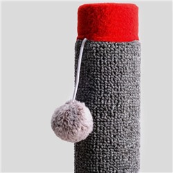 Когтеточка «Столбик» Lowcost ковролиновая с игрушкой, 54×31 см, микс цветов