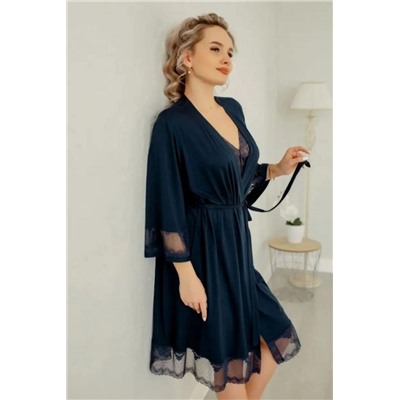 Невеста Пеньюар с сорочкой (Синий)