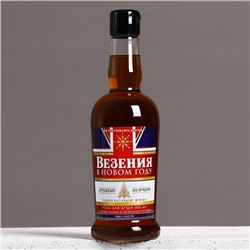 Гель для душа виски мужской «Везения в новом году», 500 мл, аромат древесный с пряными нотами, Чистое счастье