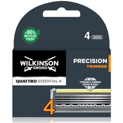 Кассеты для бритвы Schick (Wilkinson Sword) QUATTRO Titanium Precision Trimmer (4шт)