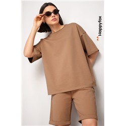 Женский костюм с шортами из футера двухнитки Happyfox