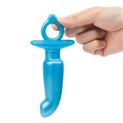 Голубая анальная пробка для массажа простаты Hither Silicone Prostate Plug - 14,3 см.