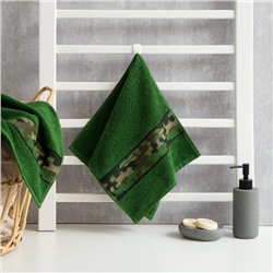 Полотенце махровое Love Life «Милитари» 30×60 см, цв. хаки, 100% хлопок, 360 г/м²