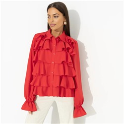 Блуза эффектная, Гипнотический стиль (красная)