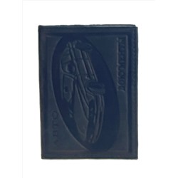 Обложка для автодокументов из искусственной кожи, цвет черный