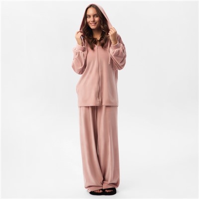 Костюм женский (толстовка, брюки) KAFTAN Plushy, размер 40-42, розовый