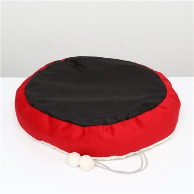 Лежанка «Снежок», 56×46×13 см, красный