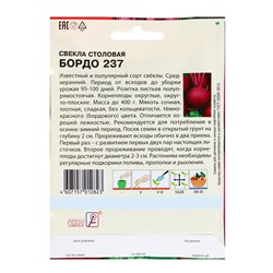 Семена Свекла «Бордо 237», XXXL, «Сембат», 7 г