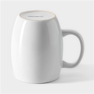 Кружка керамическая Доляна «Классика», 680 мл, 14×10×12.6 см, цвет белый