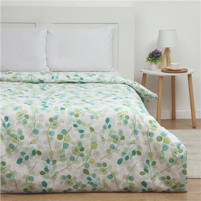 Пододеяльник 1.5-спальный «Экономь и Я. Эвкалипт», 147×210 см, зелёный, бязь