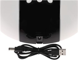 Лампа для гель-лака Luazon LUF-17, LED, 24 Вт, 8 диодов, таймер 60/90/120 сек,USB, белая