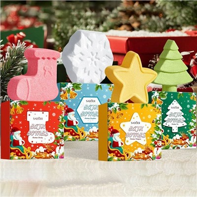 Бомбочка для ванны ЁЛОЧКА Sadoer, 100 гр.