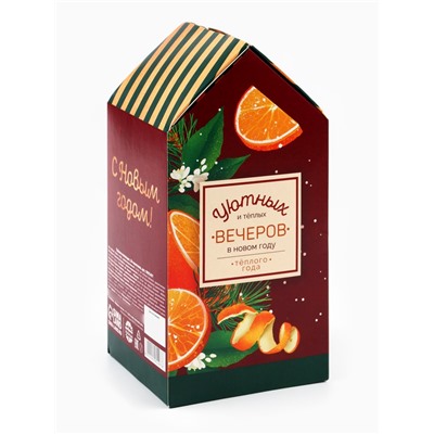 Чай новогодний подарочный в пакетиках «Уютных вечеров» 28 шт.×1.8 г