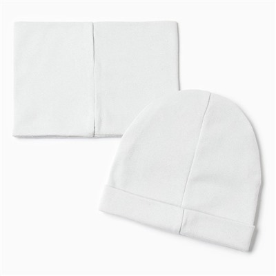 Шапка детская со снудом «Крошка Я», размер 48, серая