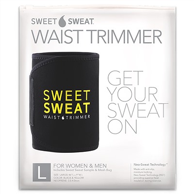 Sports Research, Sweet Sweat, пояс для похудения, большой, черный и желтый, 1 шт.