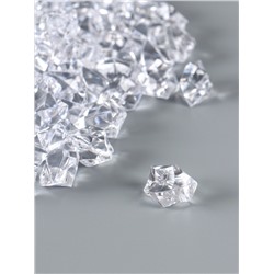 Декор искусственный лёд из пластика «Льдинка», 25×18 мм, набор 260 шт., 440 г, прозрачный