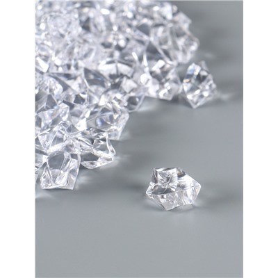 Декор искусственный лёд из пластика «Льдинка», 25×18 мм, набор 260 шт., 440 г, прозрачный