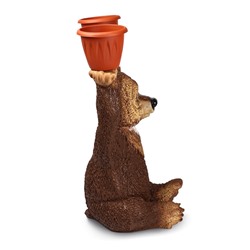 Садовая фигура из гипса «Медведь большой с кашпо», 75×30×40 см