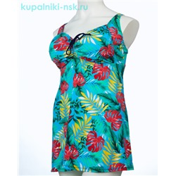 318001 листья Купальник раздельный платье (56-64)
