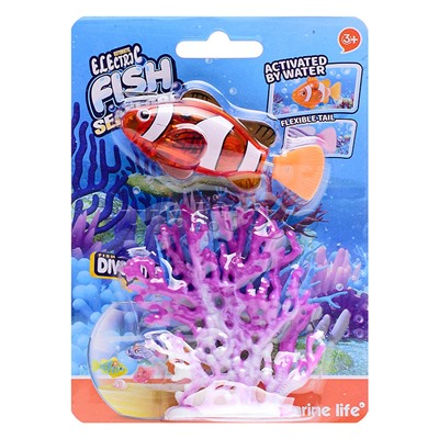 Заводная игрушка "Рыбка" на листе