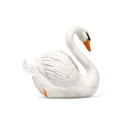 Садовая фигура из полистоуна «Лебедь», 40×37×25 см